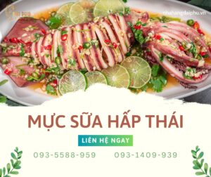 mực sữa hấp thái