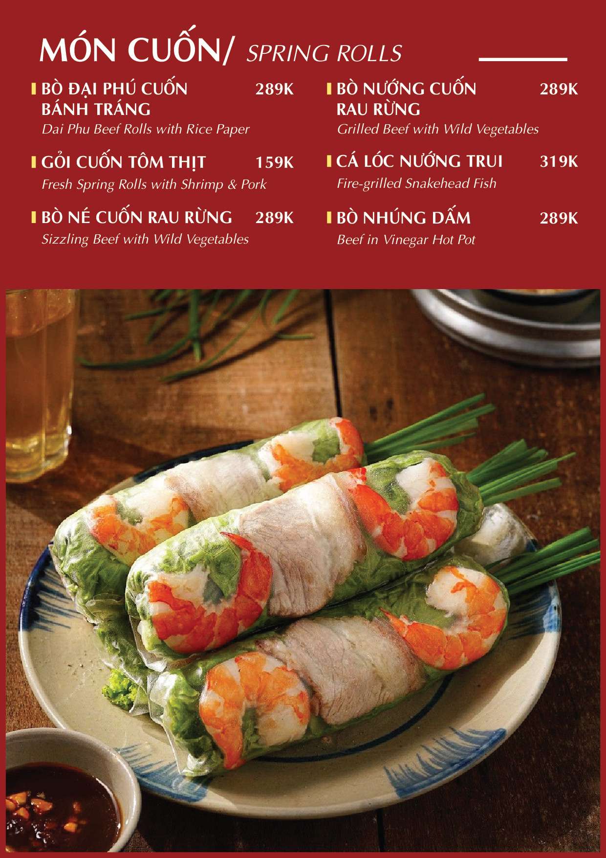 Menu VIP tại Nhà hàng Đại Phú
