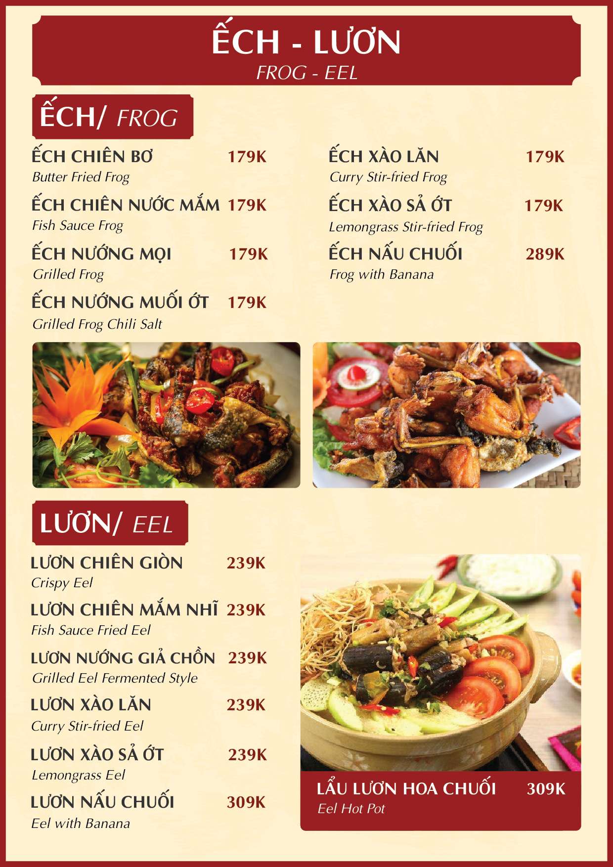 Menu VIP tại Nhà hàng Đại Phú