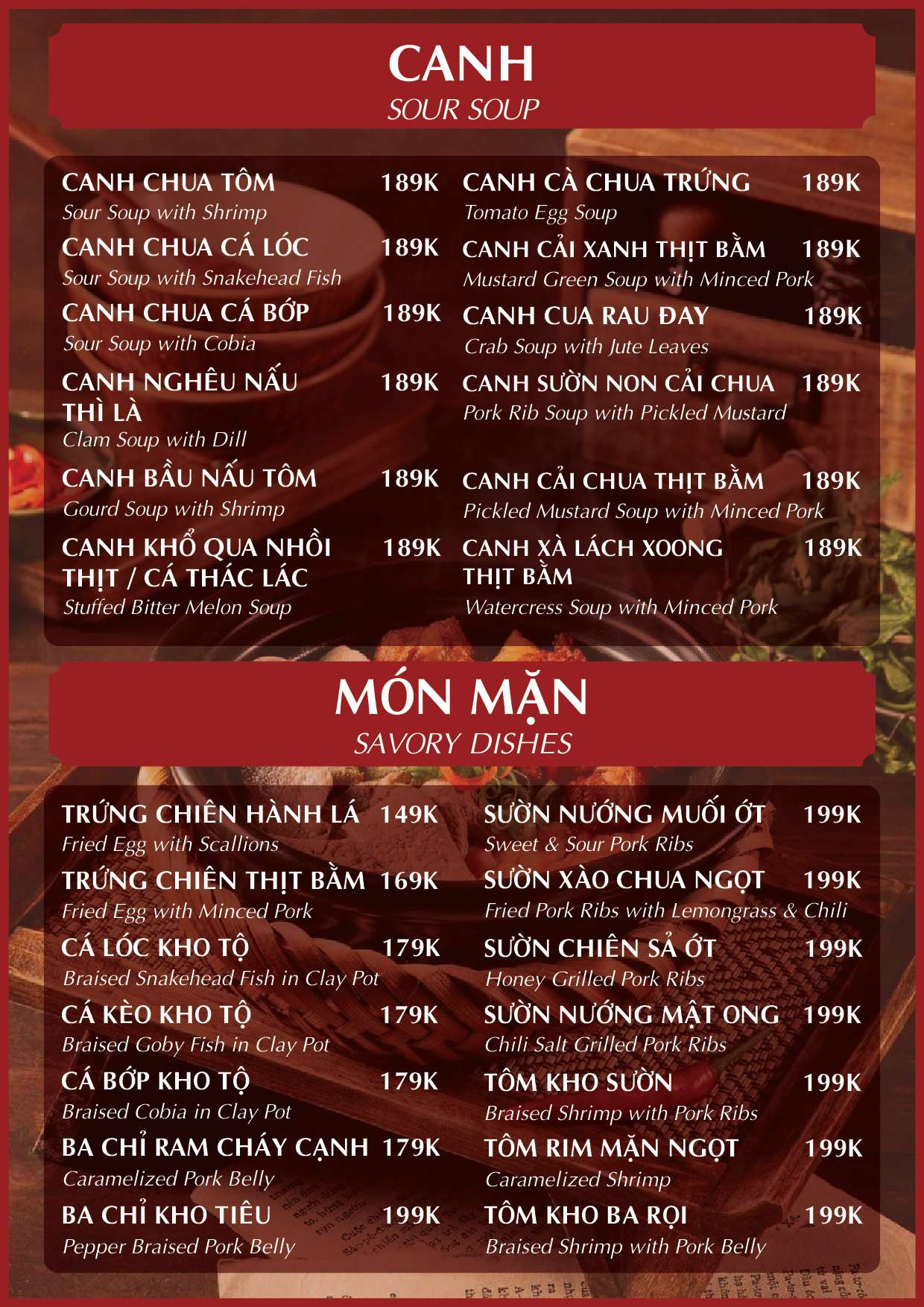 Menu VIP tại Nhà hàng Đại Phú