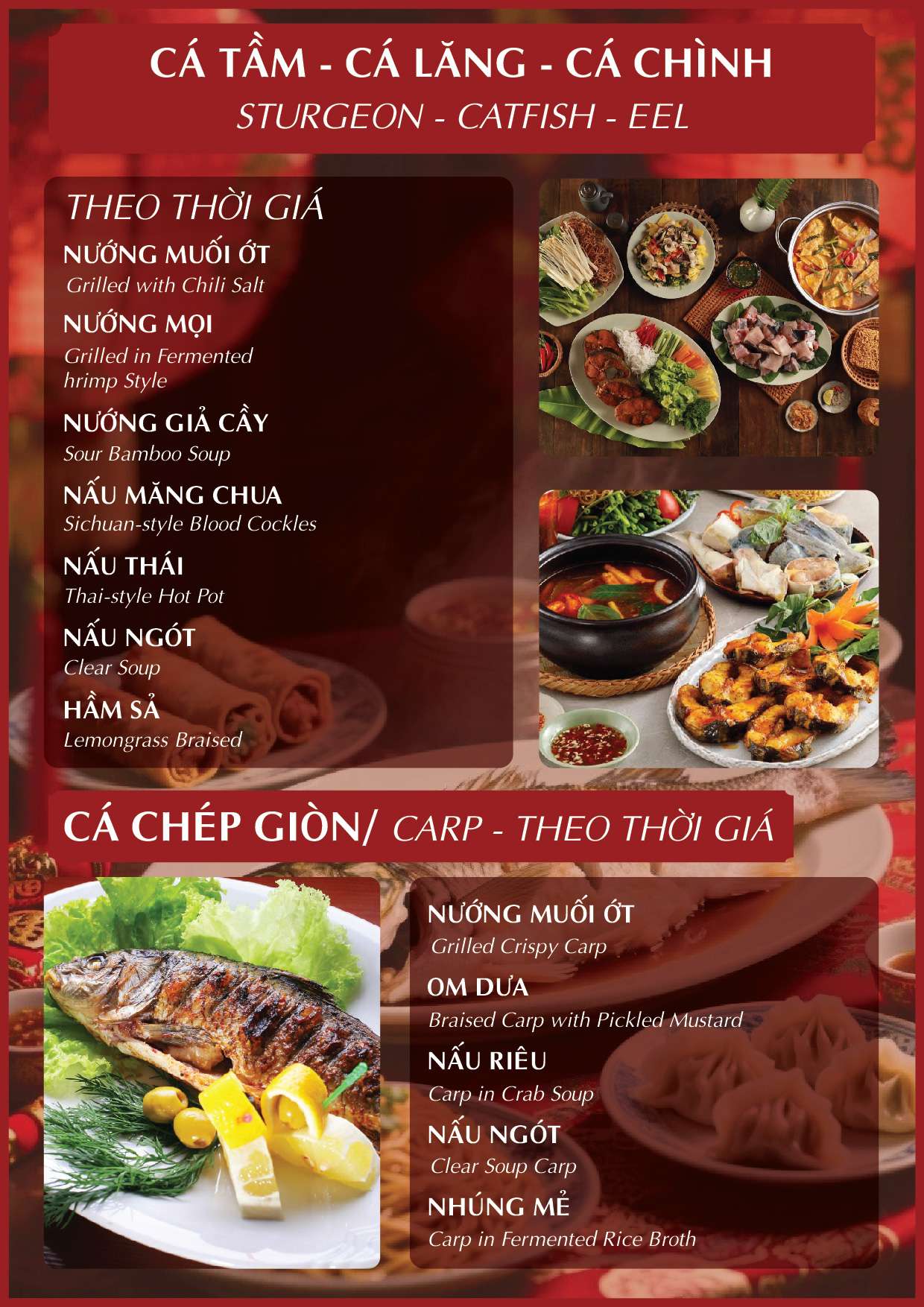 Menu VIP tại Nhà hàng Đại Phú