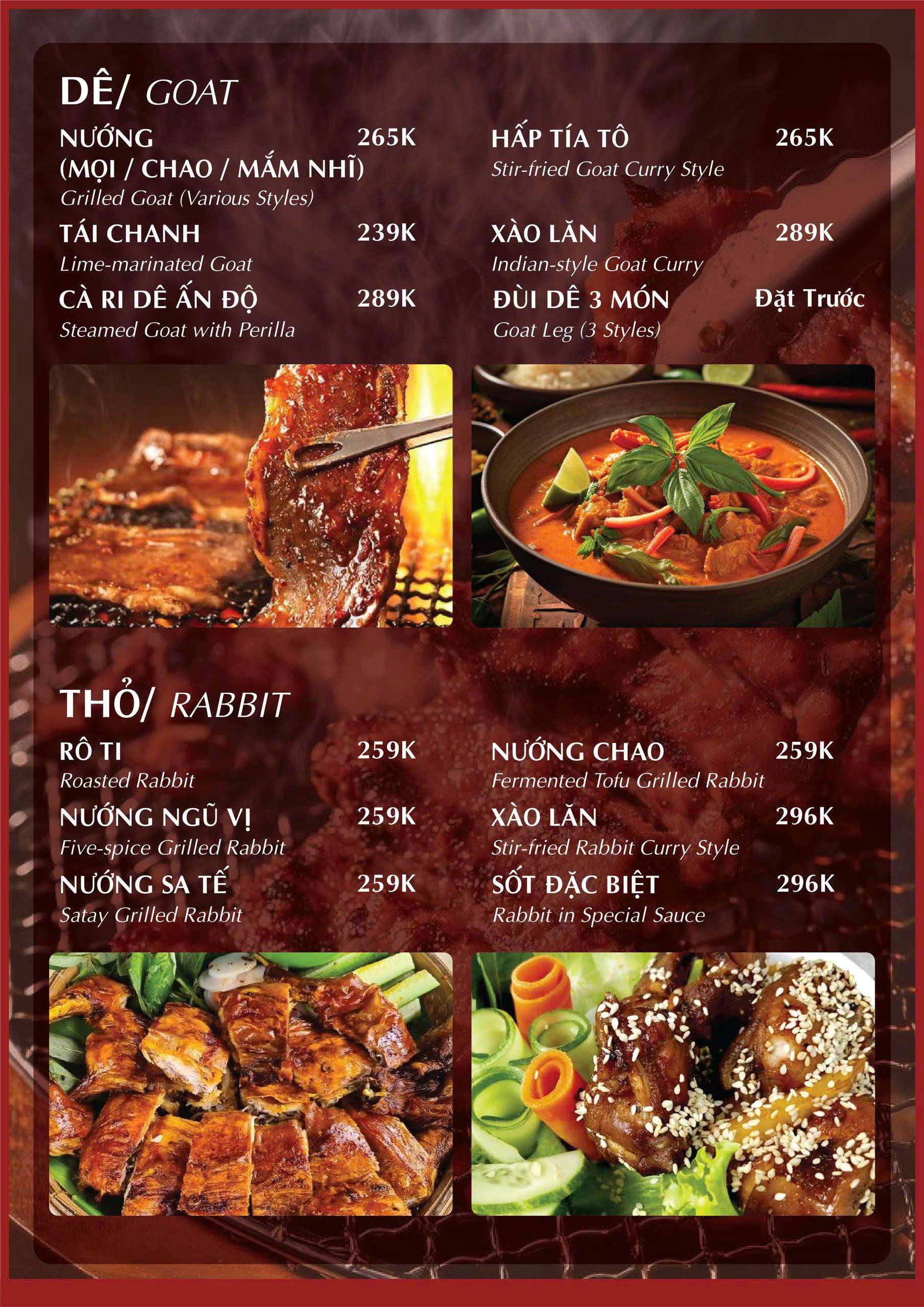 Menu VIP tại Nhà hàng Đại Phú